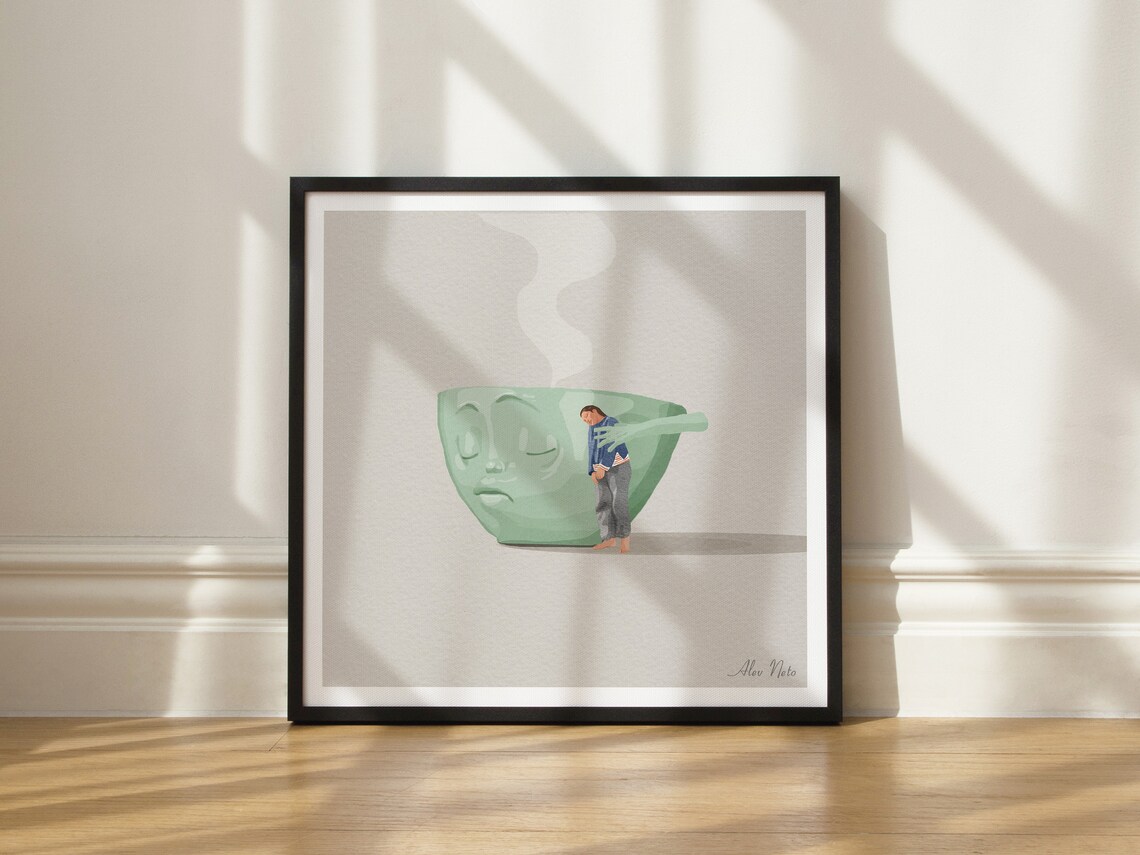 Sleepy Monday Morning Giant Coffee Cup Comfort Zone Wall Poster - Image 3