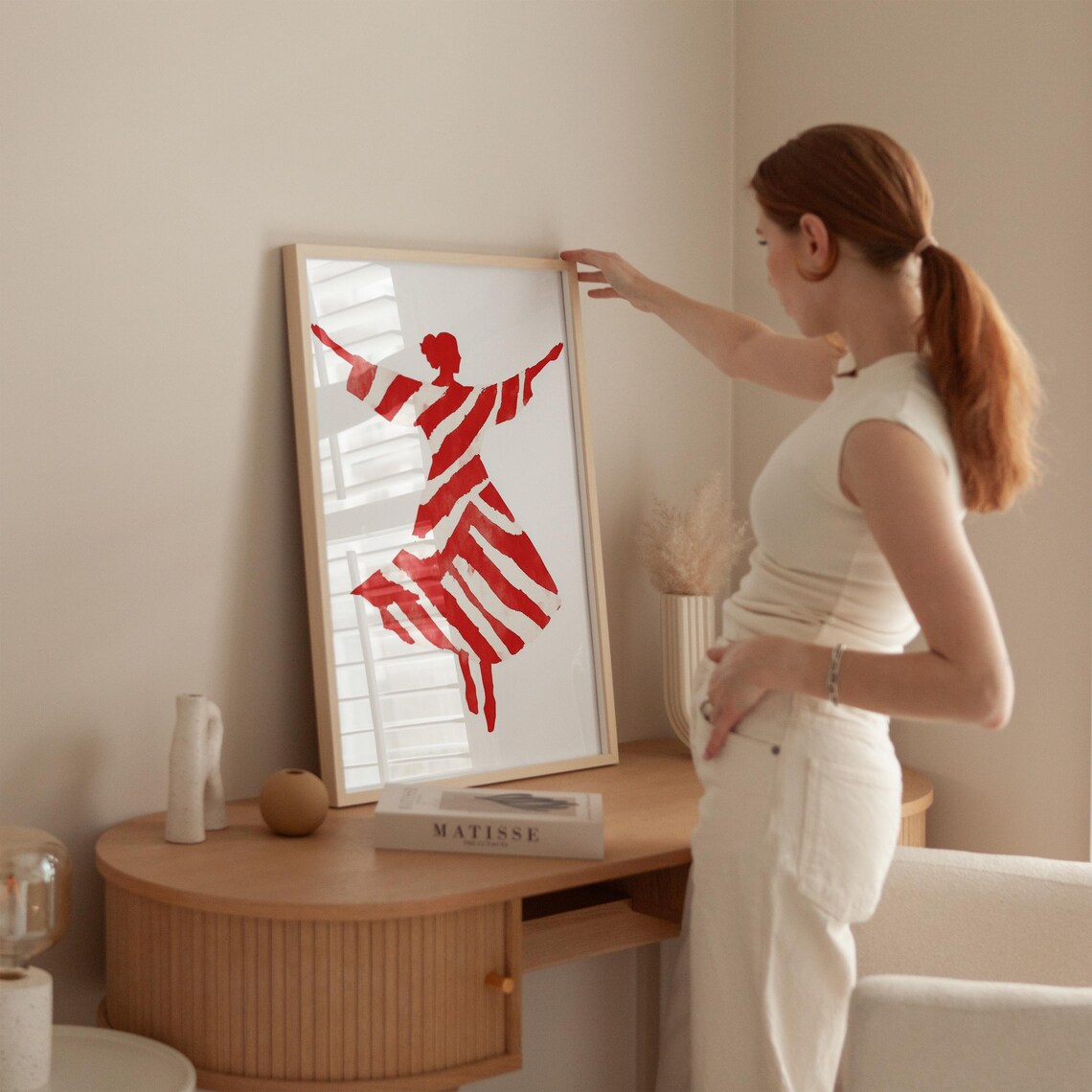 Abstract Dancing Woman, Minimalist Silhouette - Image 2