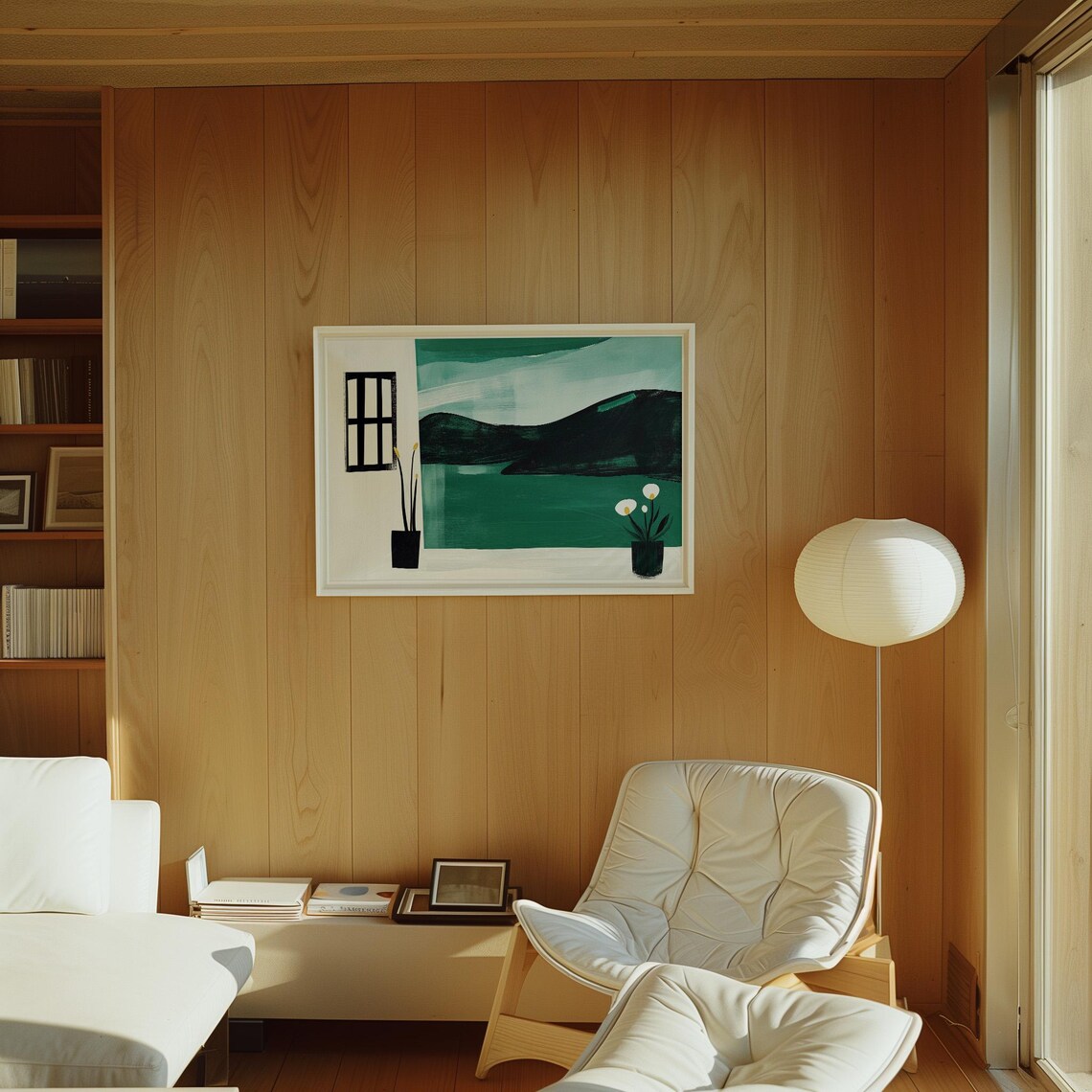 Modern Minimal Landscape, Abstract Window View - Image 5