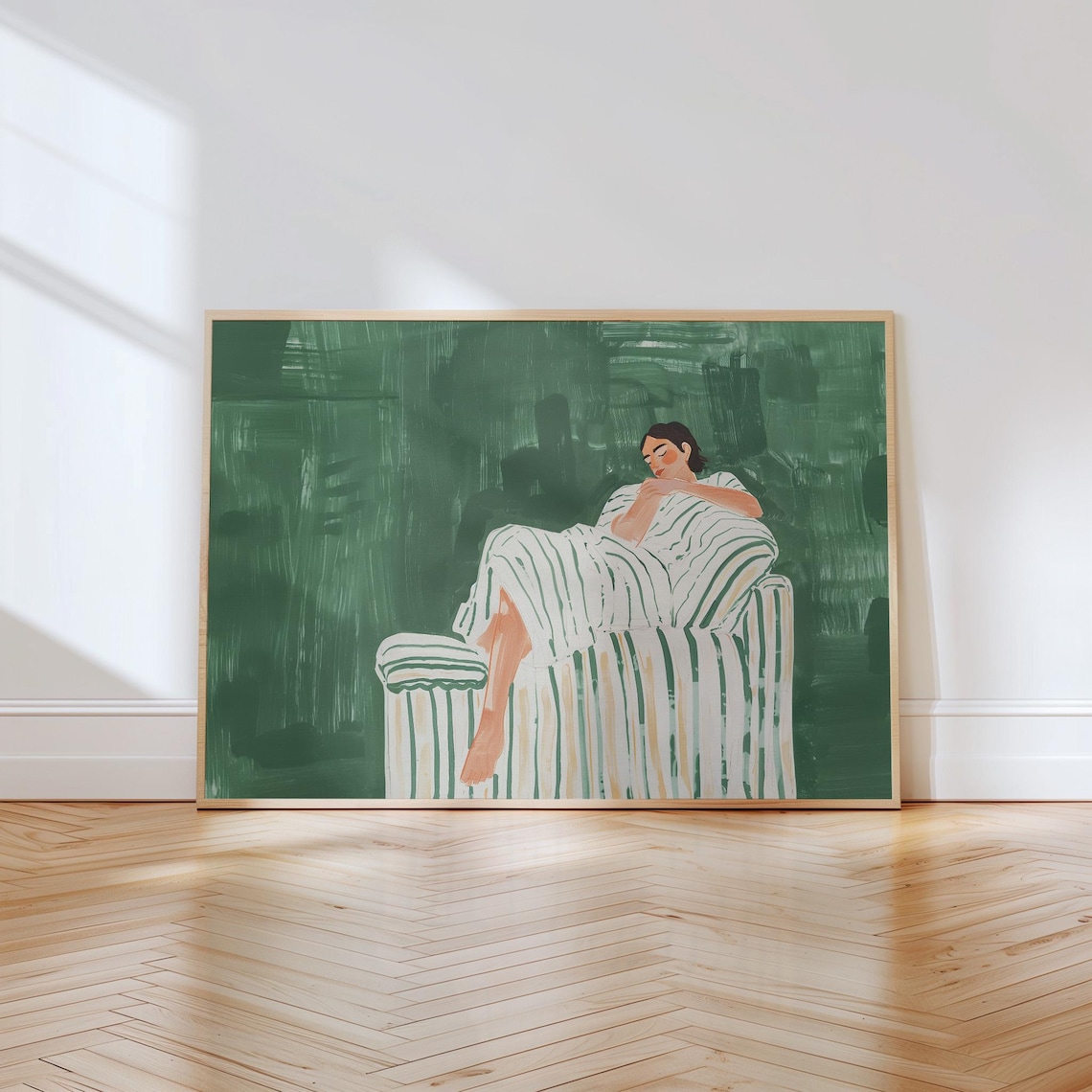 Abstract People Wall Art, Contemporary Horizontal Print