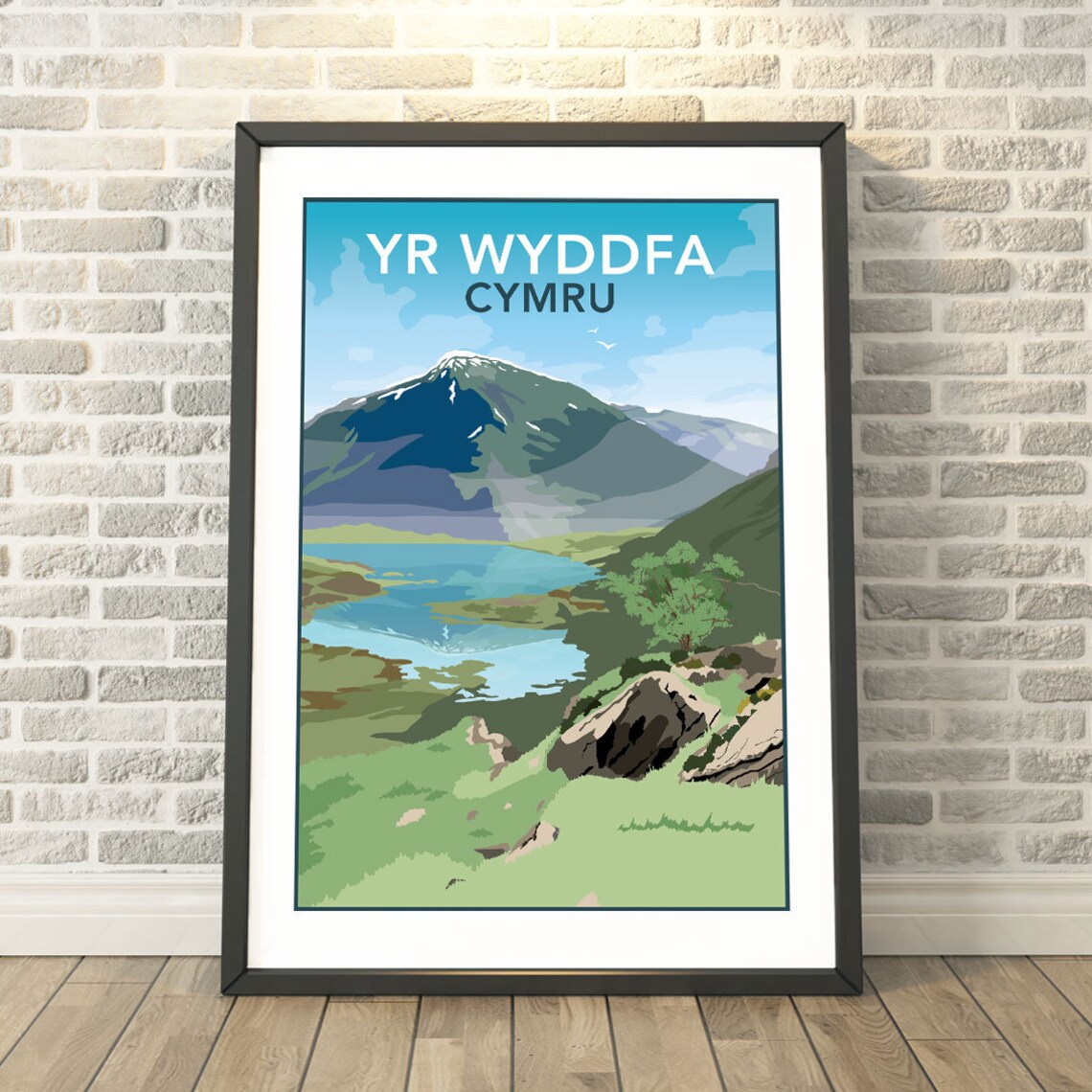 Yr Wyddfa Cymru Snowdon Wales Travel Poster