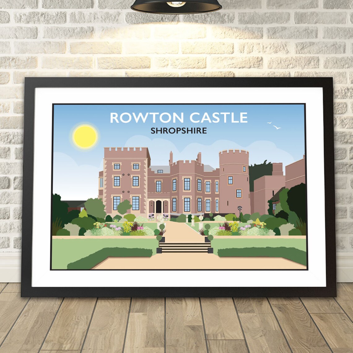 Rowton Castle Shrewsbury Shropshire Travel Poster