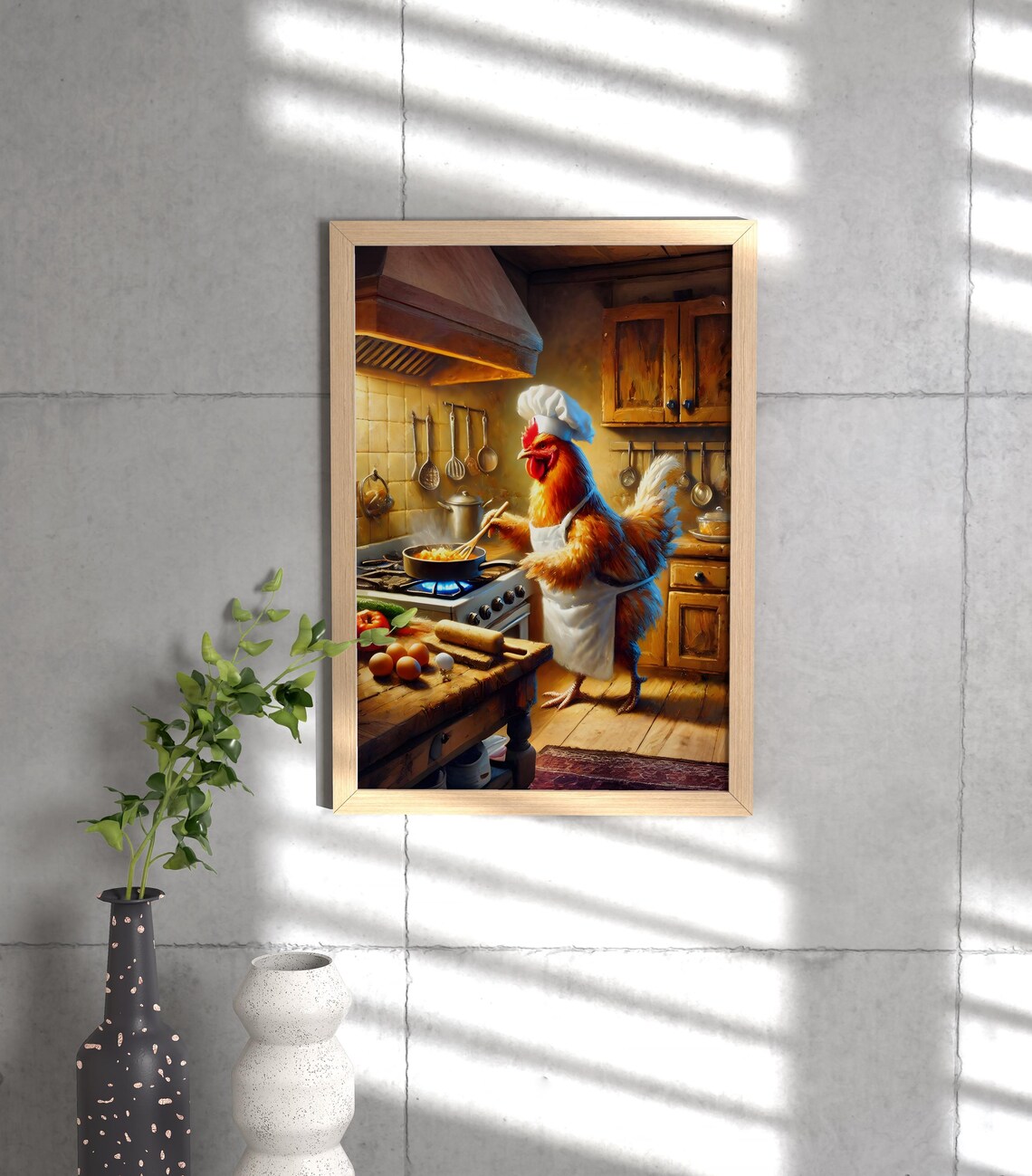 Chicken Cooking Poster Print, Animal Life - Image 3