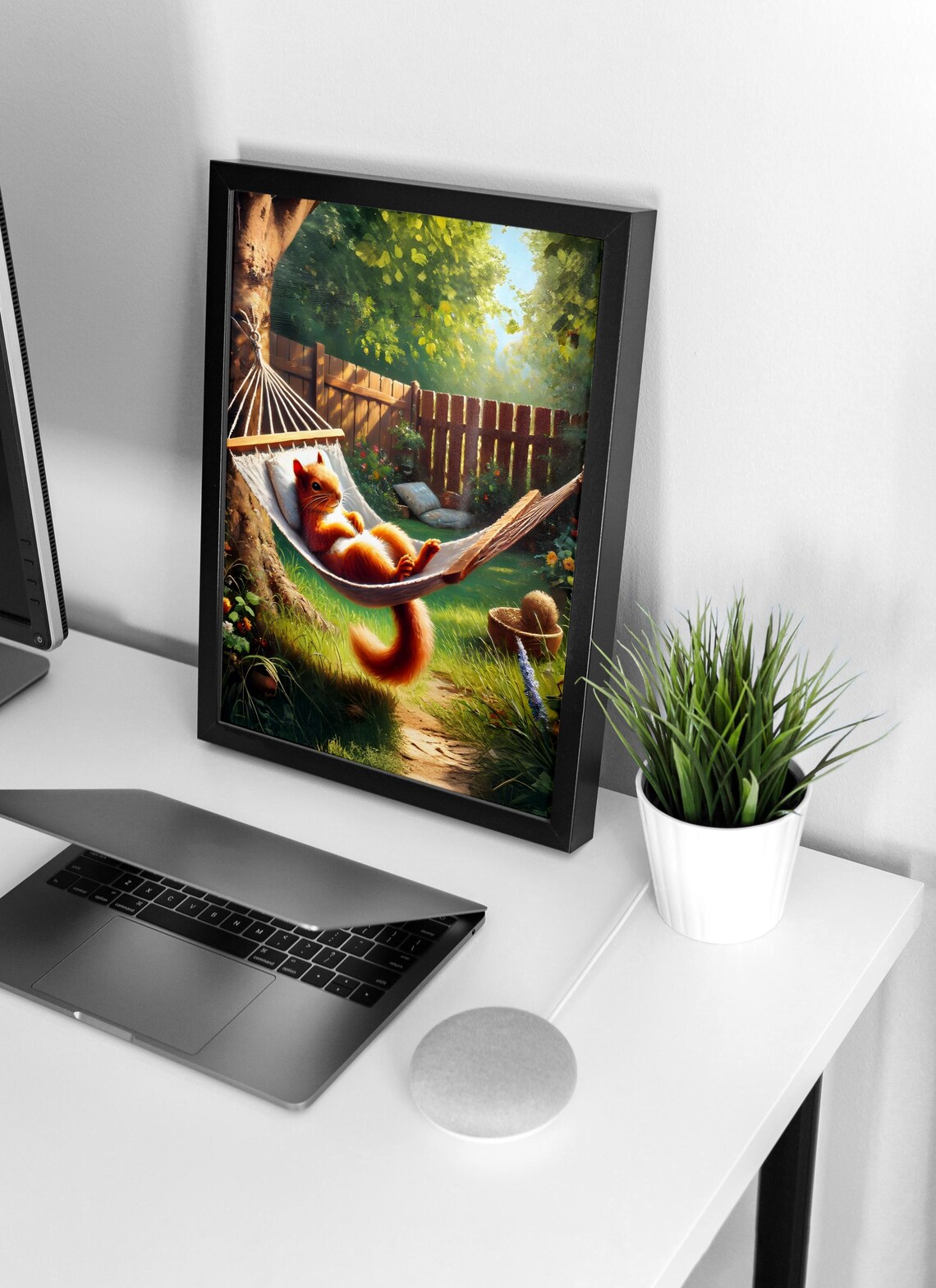 Squirrels Resting In Backyard, Animal Life Poster - Image 4