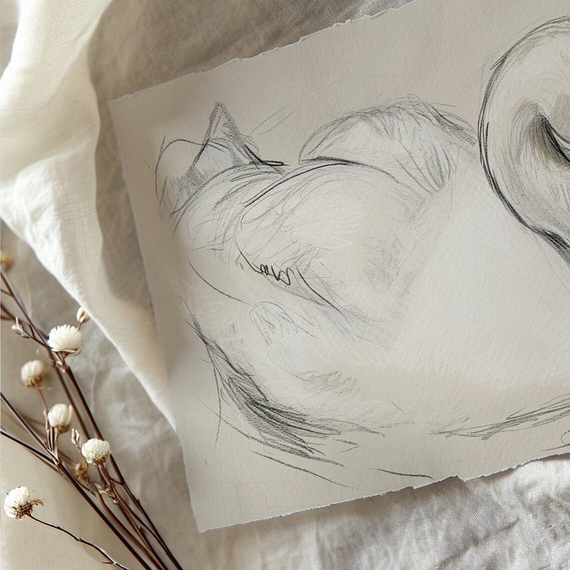 White Swan Illustration Print, Vintage Farmhouse Decor - Image 4