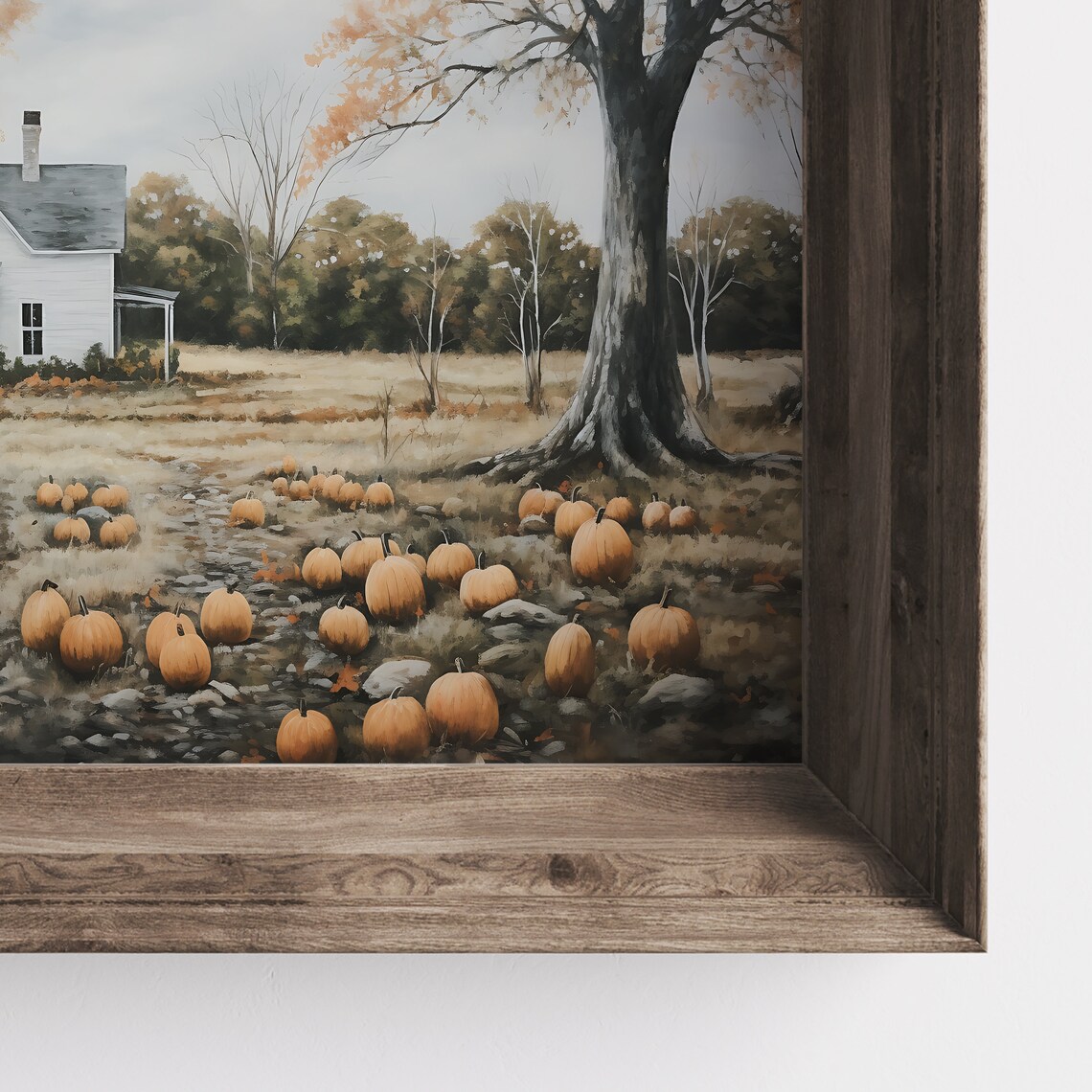 Fall Farmhouse Pumpkin Art Print, Autumn Decor - Image 2