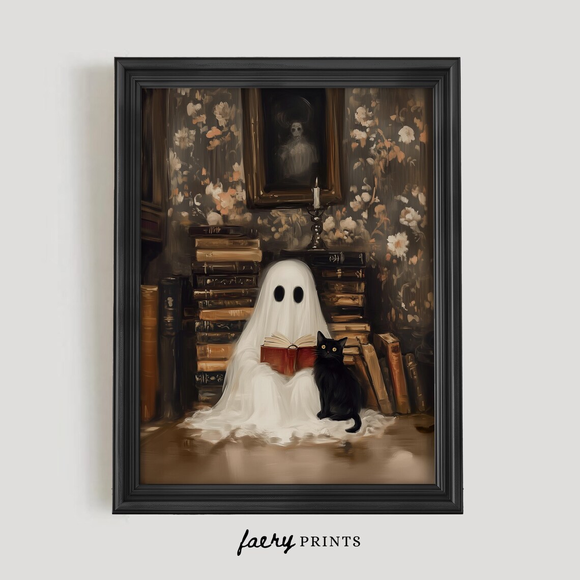Ghost In A Library Poster Print, Halloween Decor - Image 5