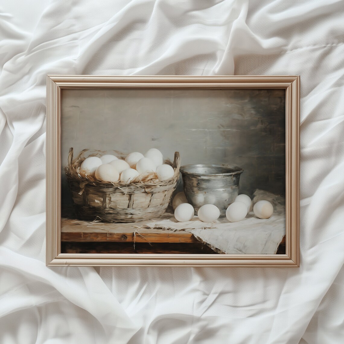 Farmhouse Eggs Vintage Decor, Country Kitchen Art Print