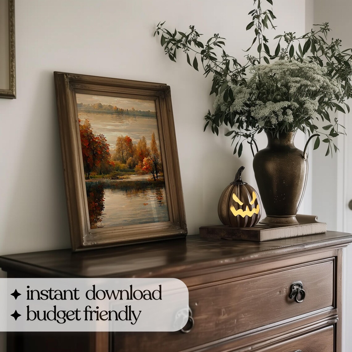 Autumn Landscape Poster, Fall Foliage Lake Art - Image 4