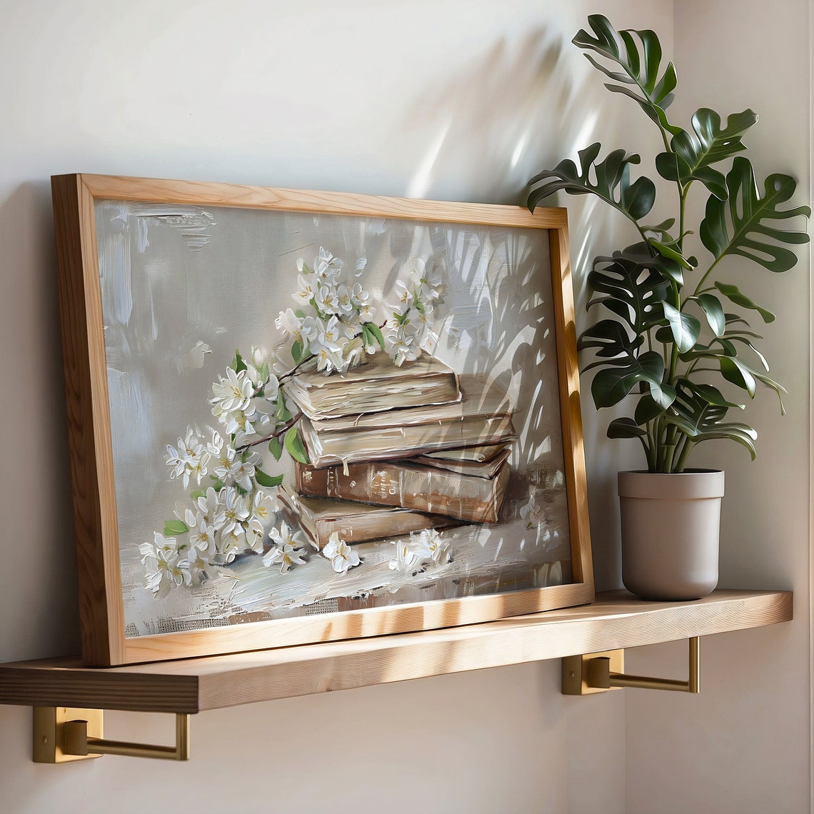 Light Academia Stack Of Books Art Print - Image 3