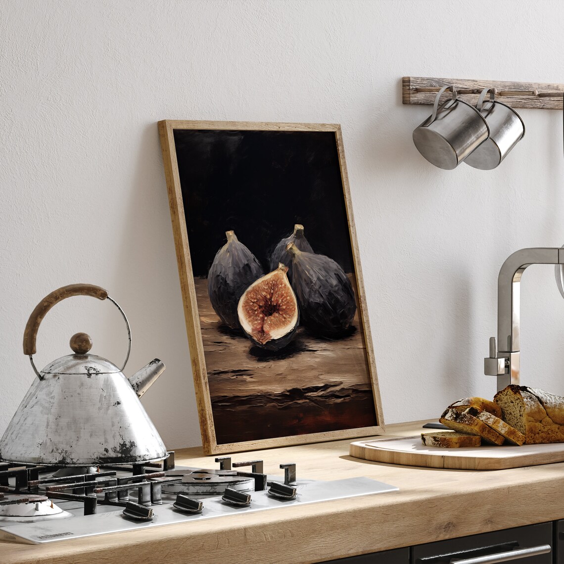 Fig Art Print, Vintage Rustic Kitchen Decor - Image 4