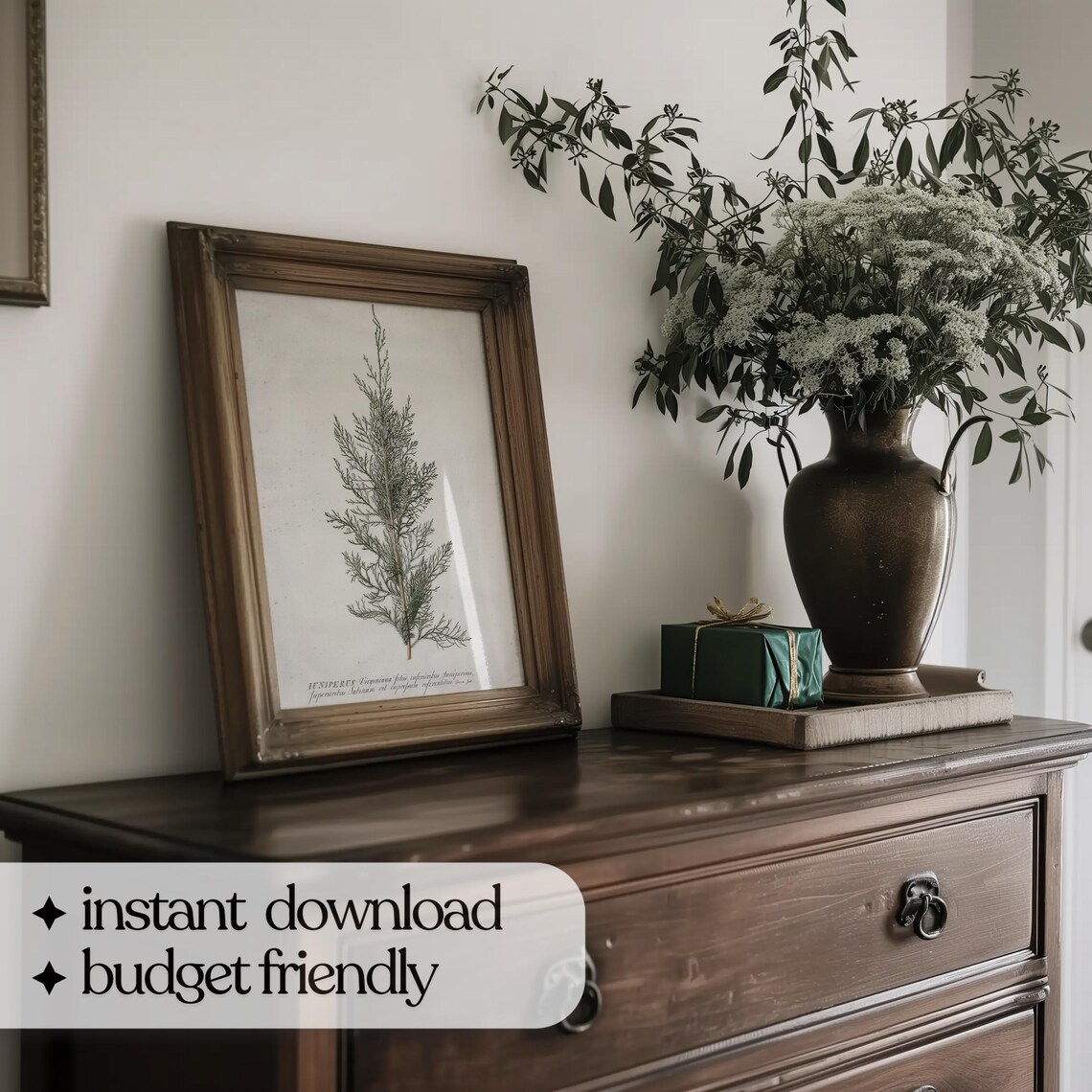 Juniper Tree Vintage Winter Art Print, Rustic Decor - Image 5