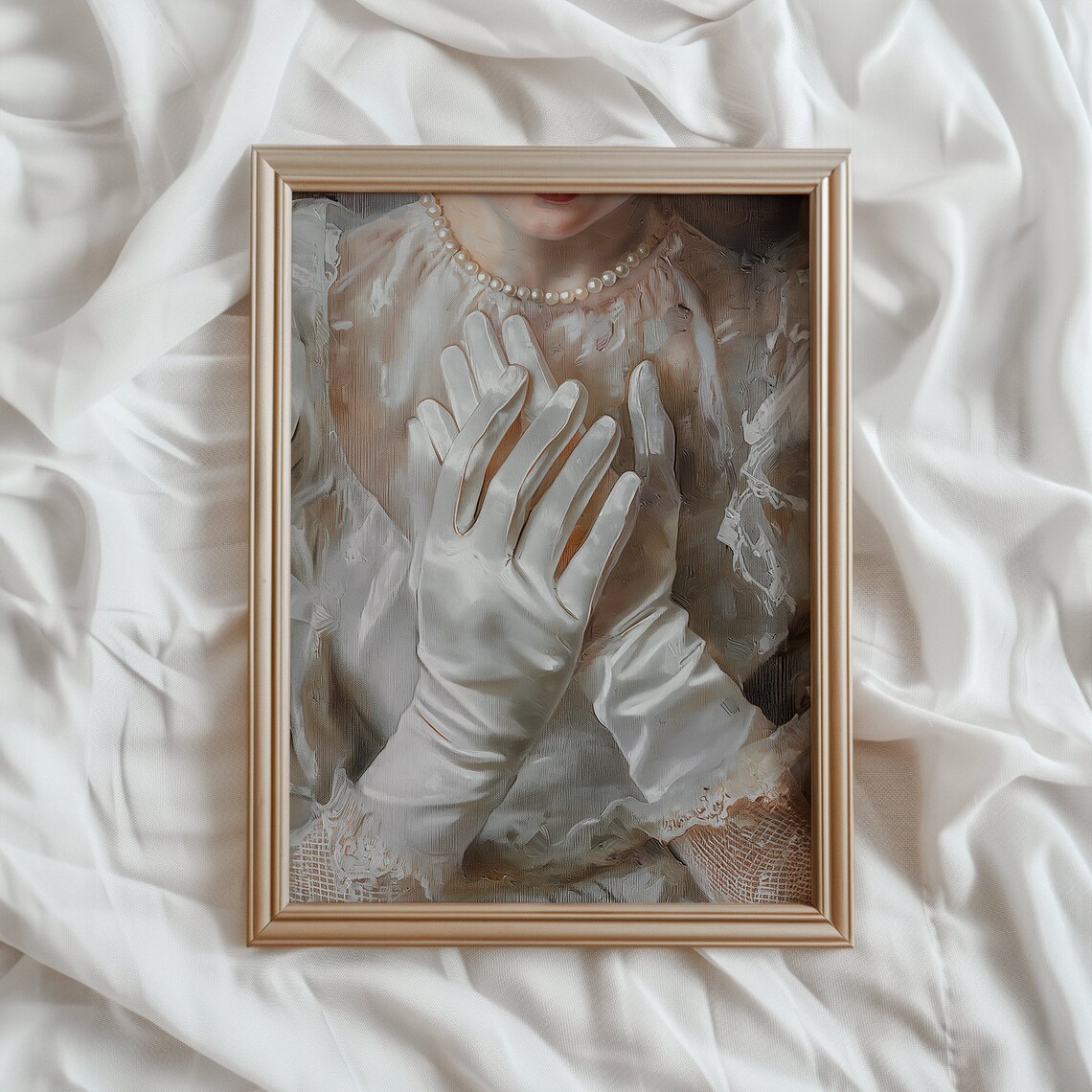 Victorian Woman Art Print, Light Academia Romantic