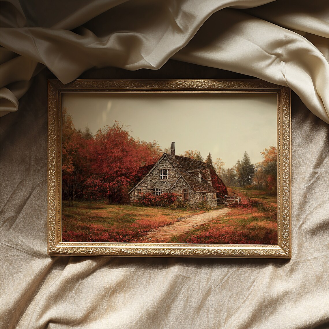 Autumn Landscape Art Print, Fall Farmhouse Decor - Image 4
