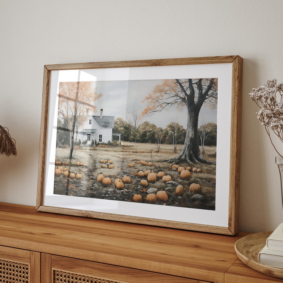 Fall Farmhouse Pumpkin Art Print, Autumn Decor - Image 5
