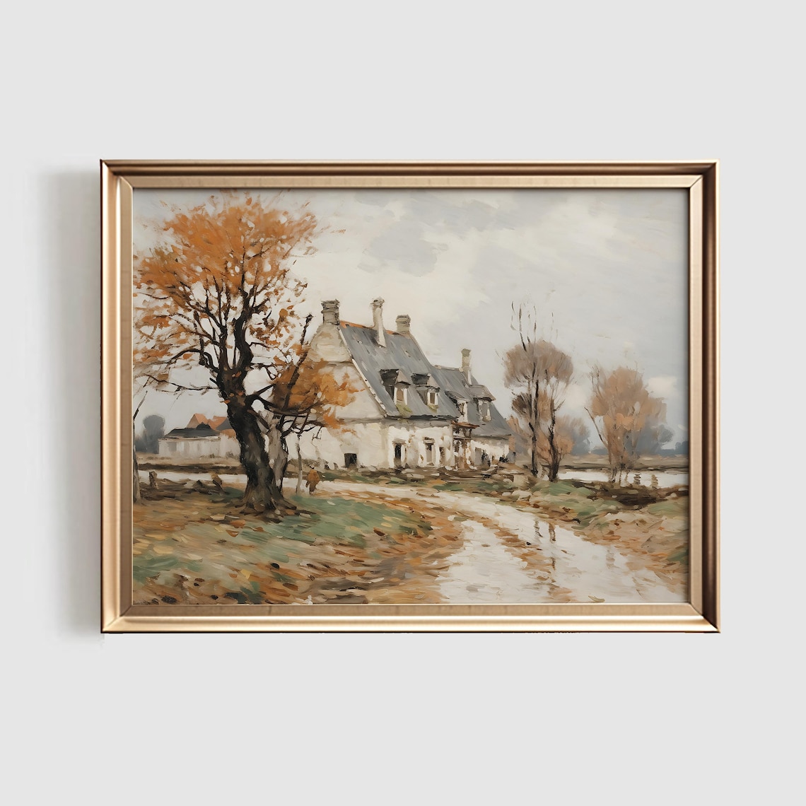 Autumn Landscape Rustic Home Decor Art Print