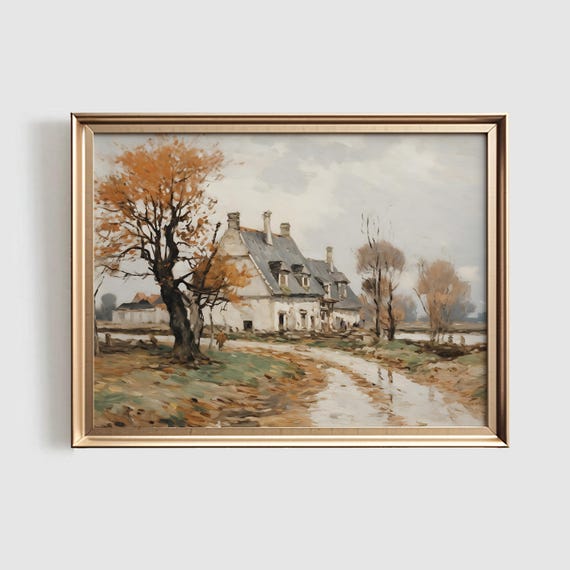 Autumn Landscape Rustic Home Decor Art Print