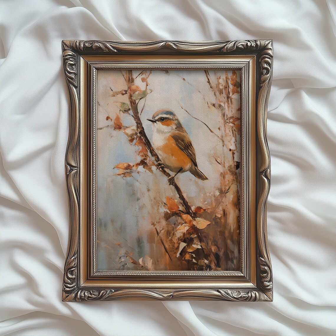 Bird Print, Autumn Seasonal Wall Art Print