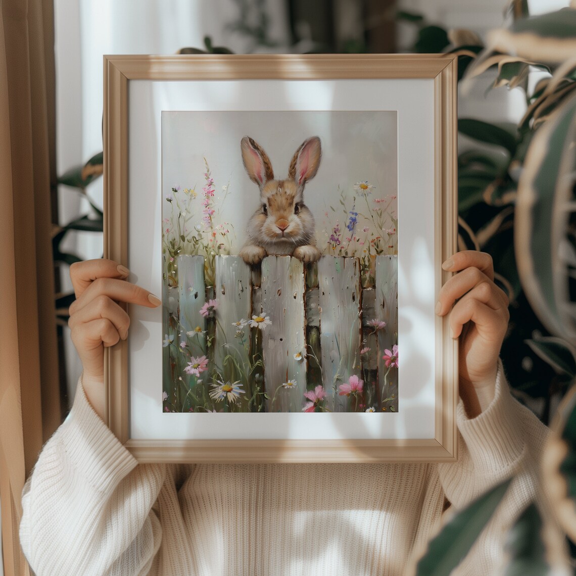 Easter Rabbit Art Print, Farmhouse Spring Bunny - Image 5
