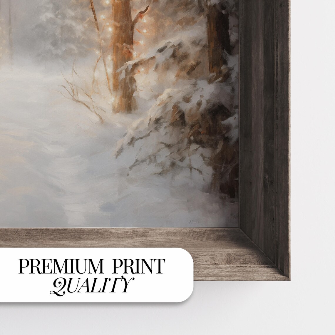 Winter Landscape Art Print, Cozy Seasonal Decor - Image 2
