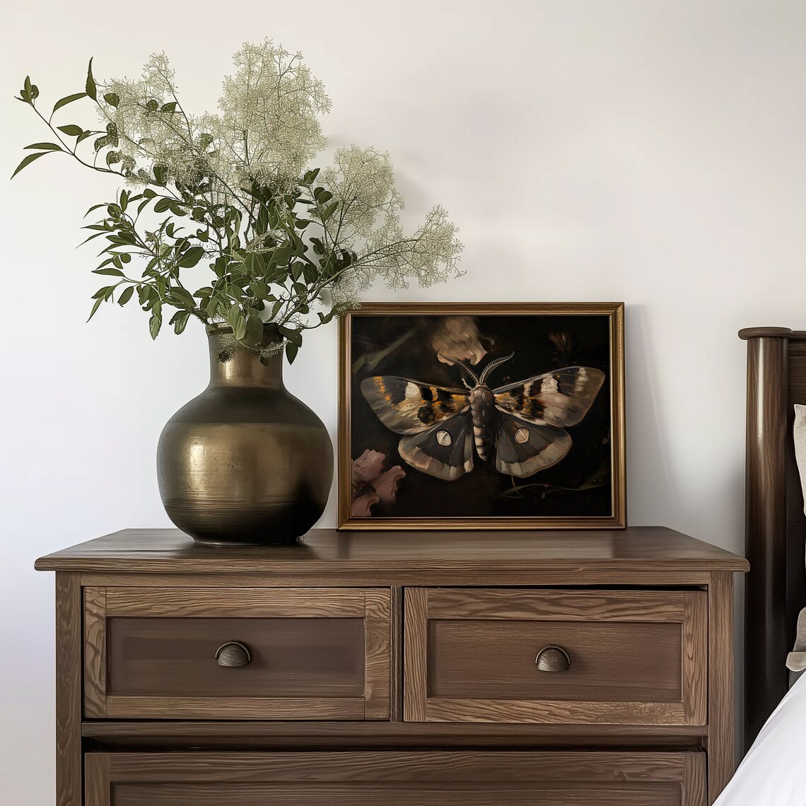 Moth Print, Vintage Dark Academia Wall Art - Image 5