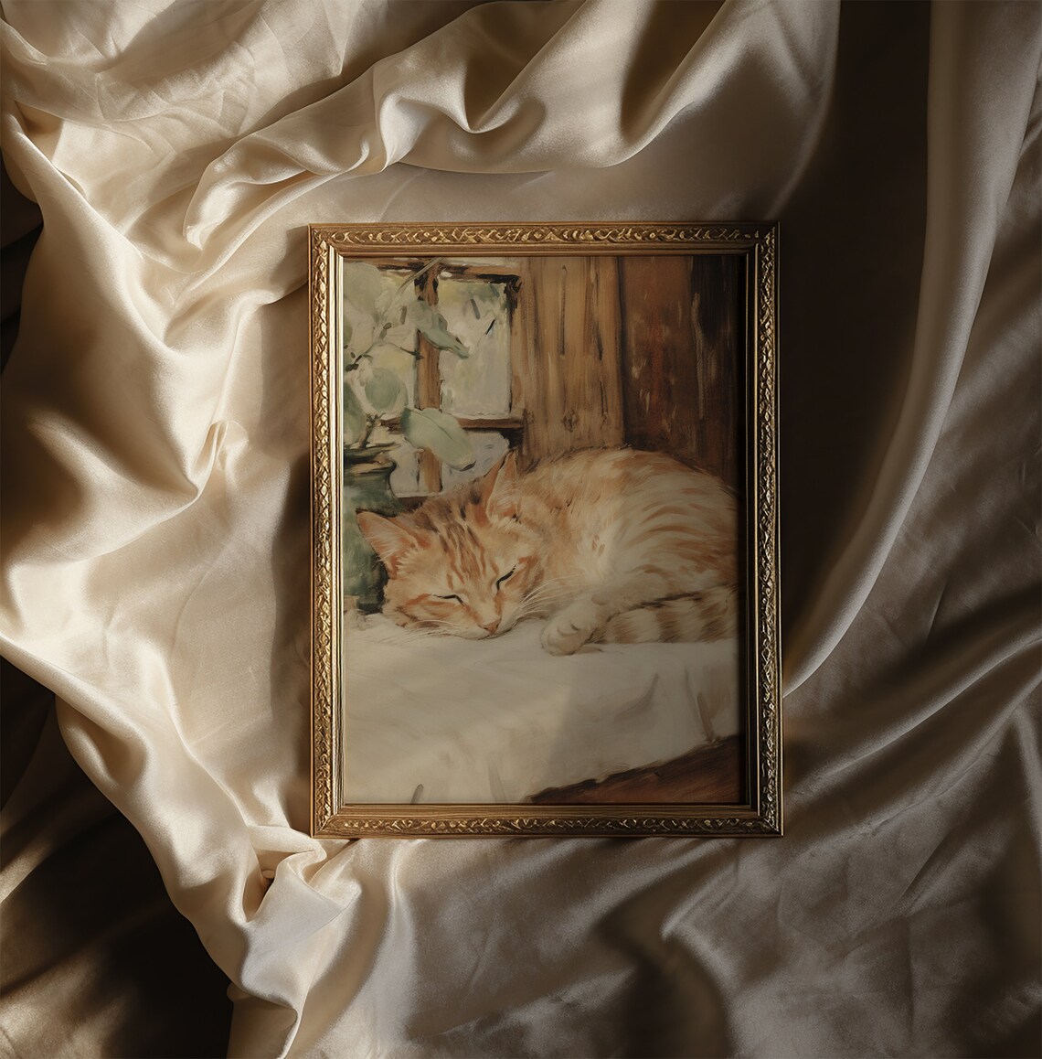 Farmhouse Cat Art Print, Country Spring Decor - Image 4