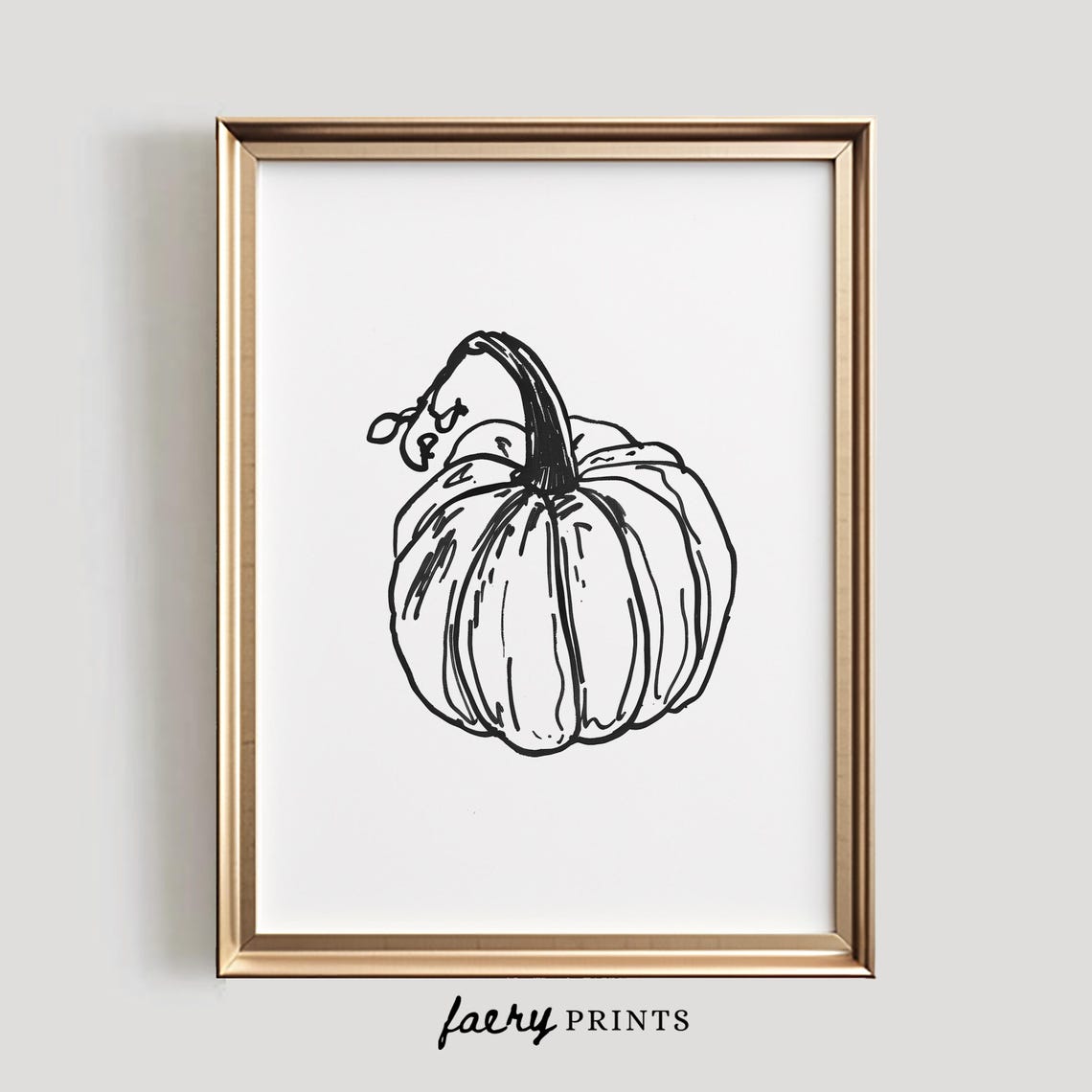 Pumpkin Line Art Print Halloween Wall Art Cute Pumpkin Decor Line Art Drawing Minimalistic Fall 1026 - Image 5