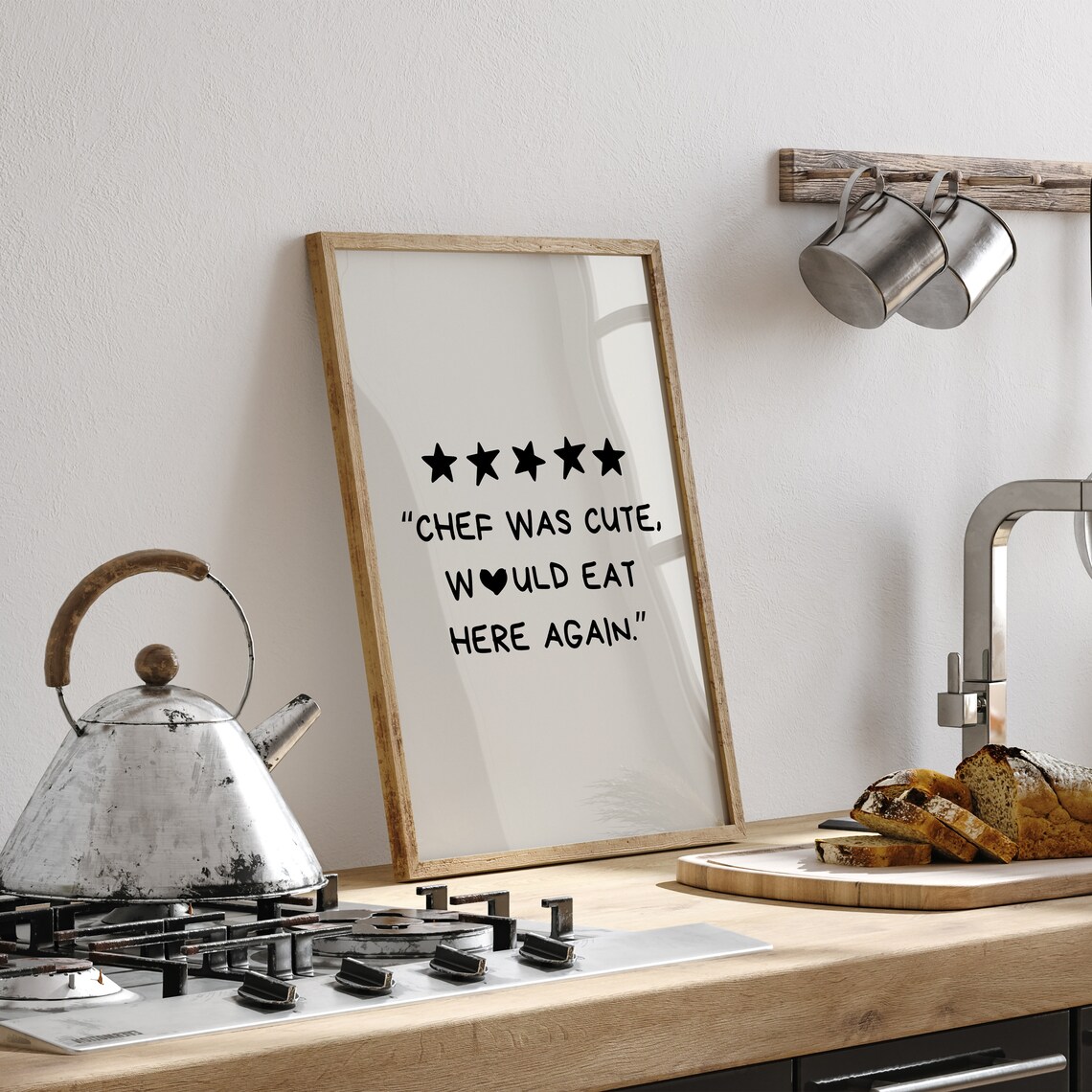 Cute Kitchen Print, Minimalist Eclectic Kitchen Art - Image 5