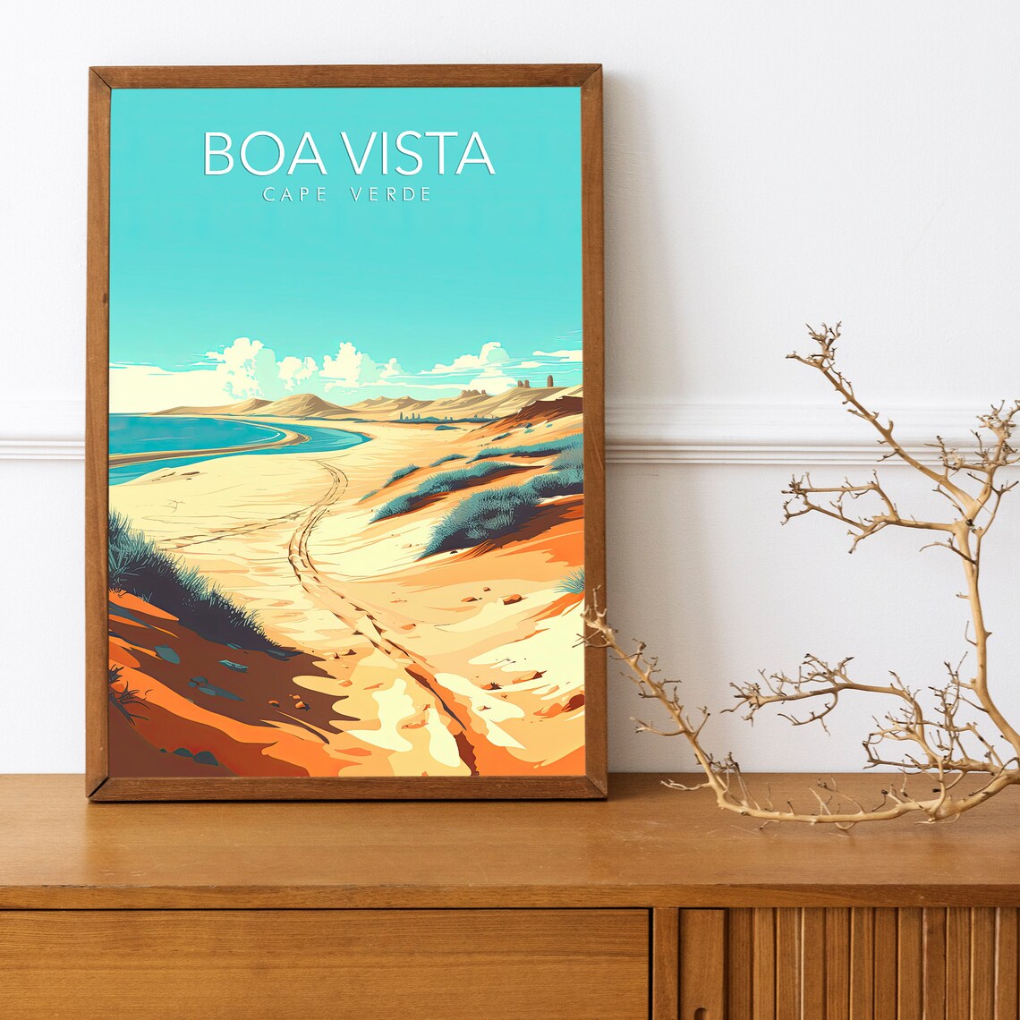 Boa Vista, Cape Verde Modern Travel Poster