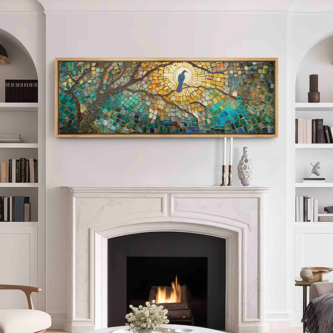 Mid Century Modern Boho Art Print, Horizontal Decor - Image 3