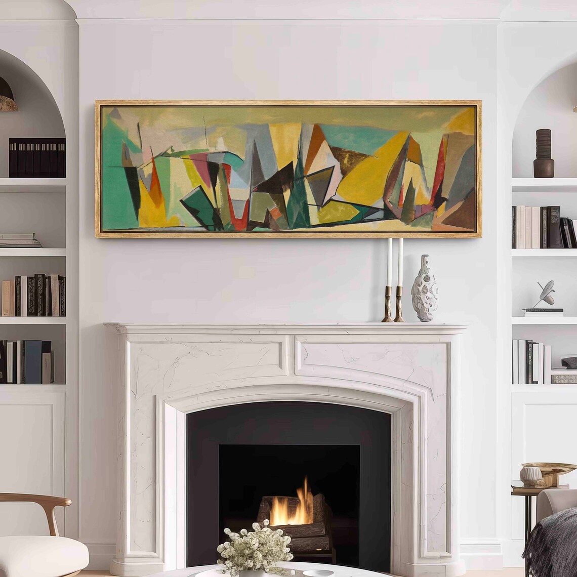 Mid Century Modern Abstract Geometric Wall Art Print - Image 3