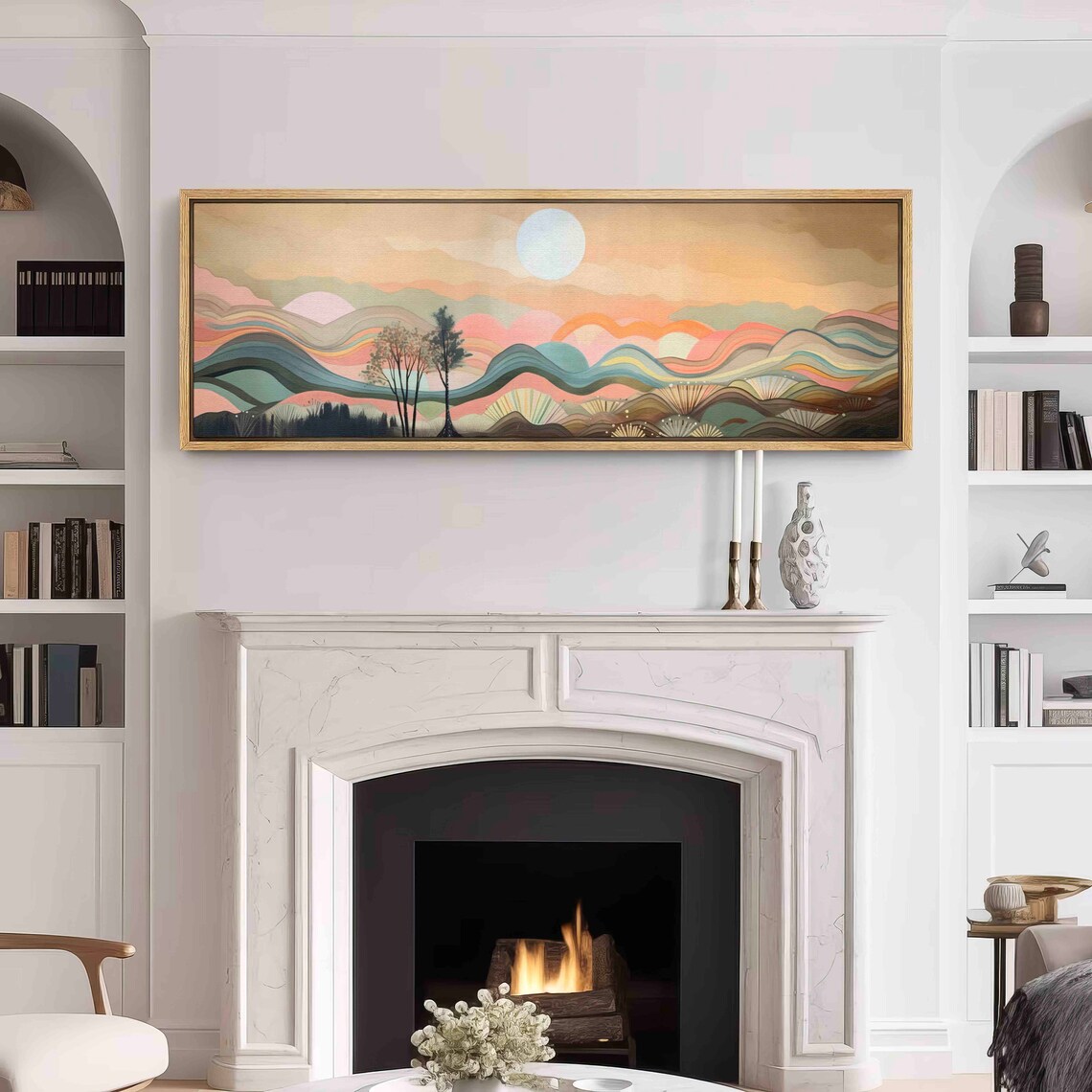Mid Century Modern Landscape Panorama Art Print - Image 3