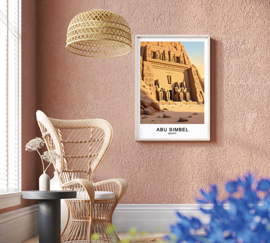 Abu Simbel Egypt Travel Poster, Ancient Heritage - Image 2