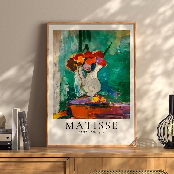 Henri Matisse Flower Boho Style Exhibition Poster Eclectic Prints Gallery Wall Art Retro Trendy Instant