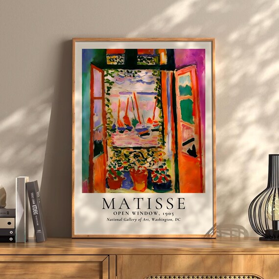Matisse Open Window 1905 Fauvist Sailboats National Gallery Poster