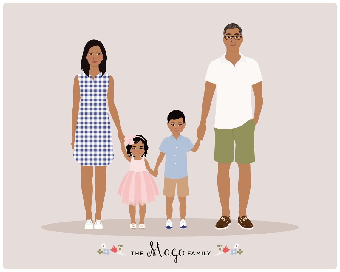 Custom Family Portrait - Personalised Art - Image 4