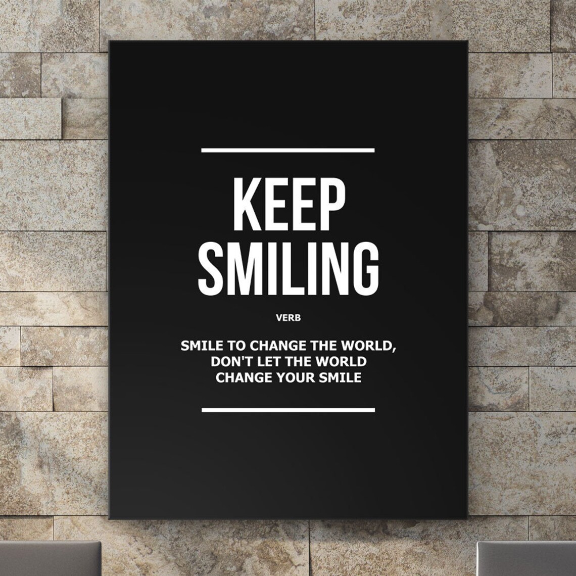 Spread Happiness Smile Inspirational Quote Art Print