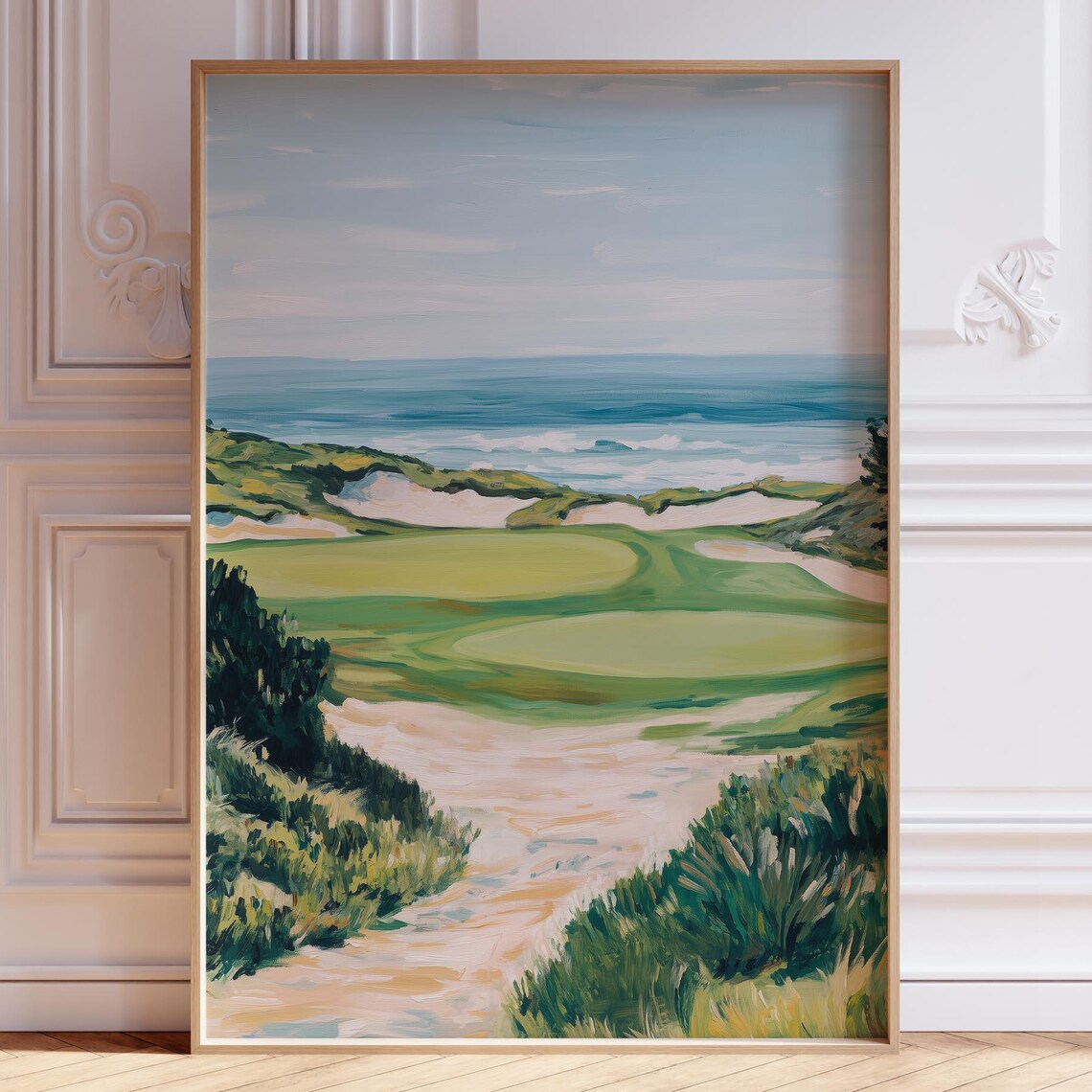 Watercolor Golf Scenic Landscape Art Print