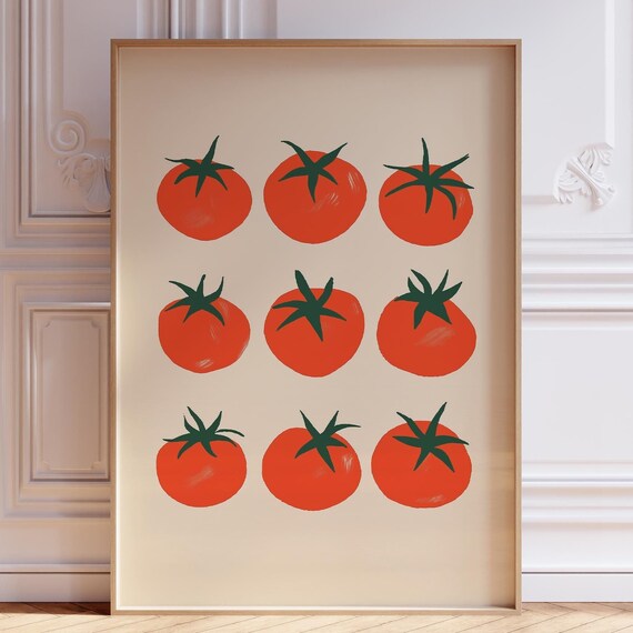 Vintage Tomato Poster, Italian Kitchen Art Print