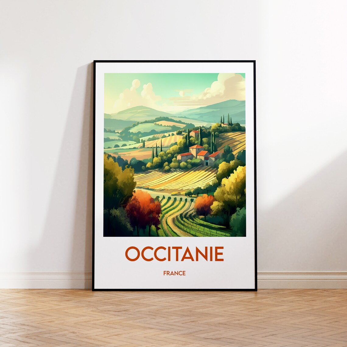 Occitanie Travel Poster Art Print, France