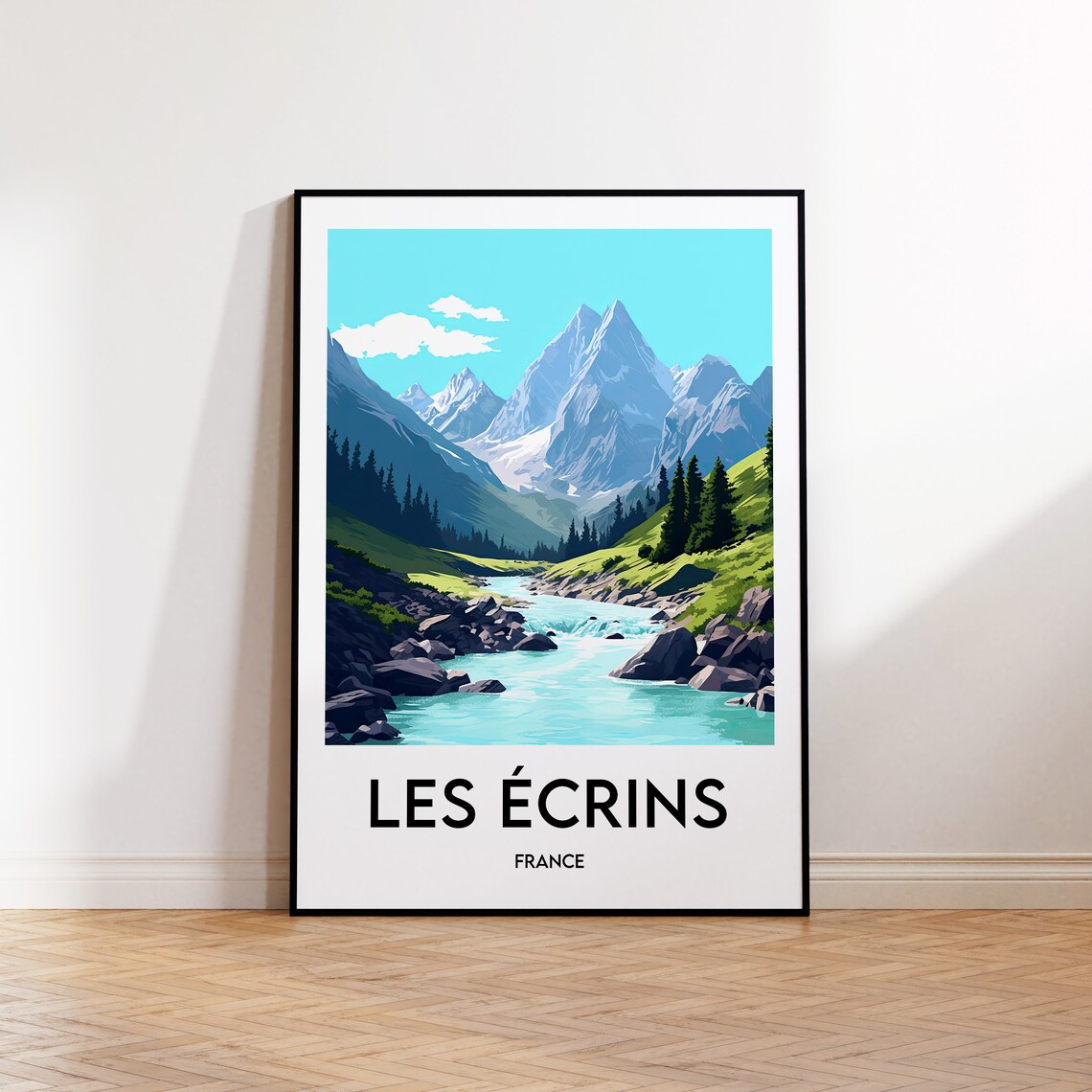 Ecrins Massif Vintage Travel Poster Print