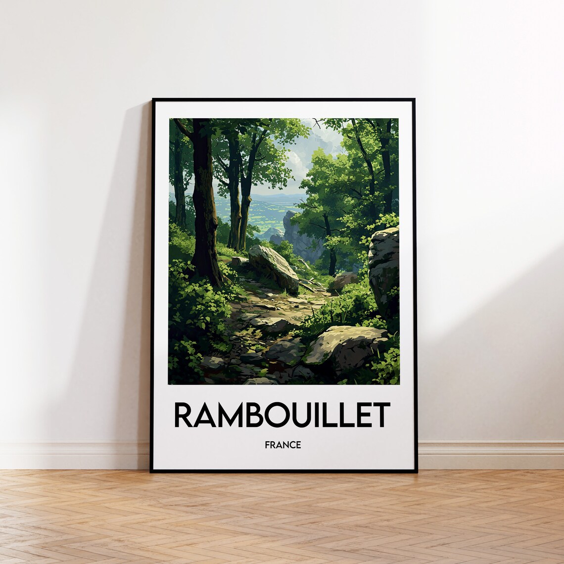 Rambouillet Vintage Travel Poster, France Art Print