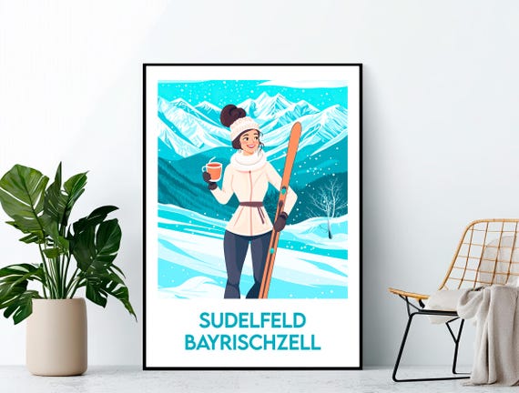 Sudelfeldbayrischzell Poster Sudelfeld Bayrischzell Art Print Germany Deutschland Ski Resort Gift