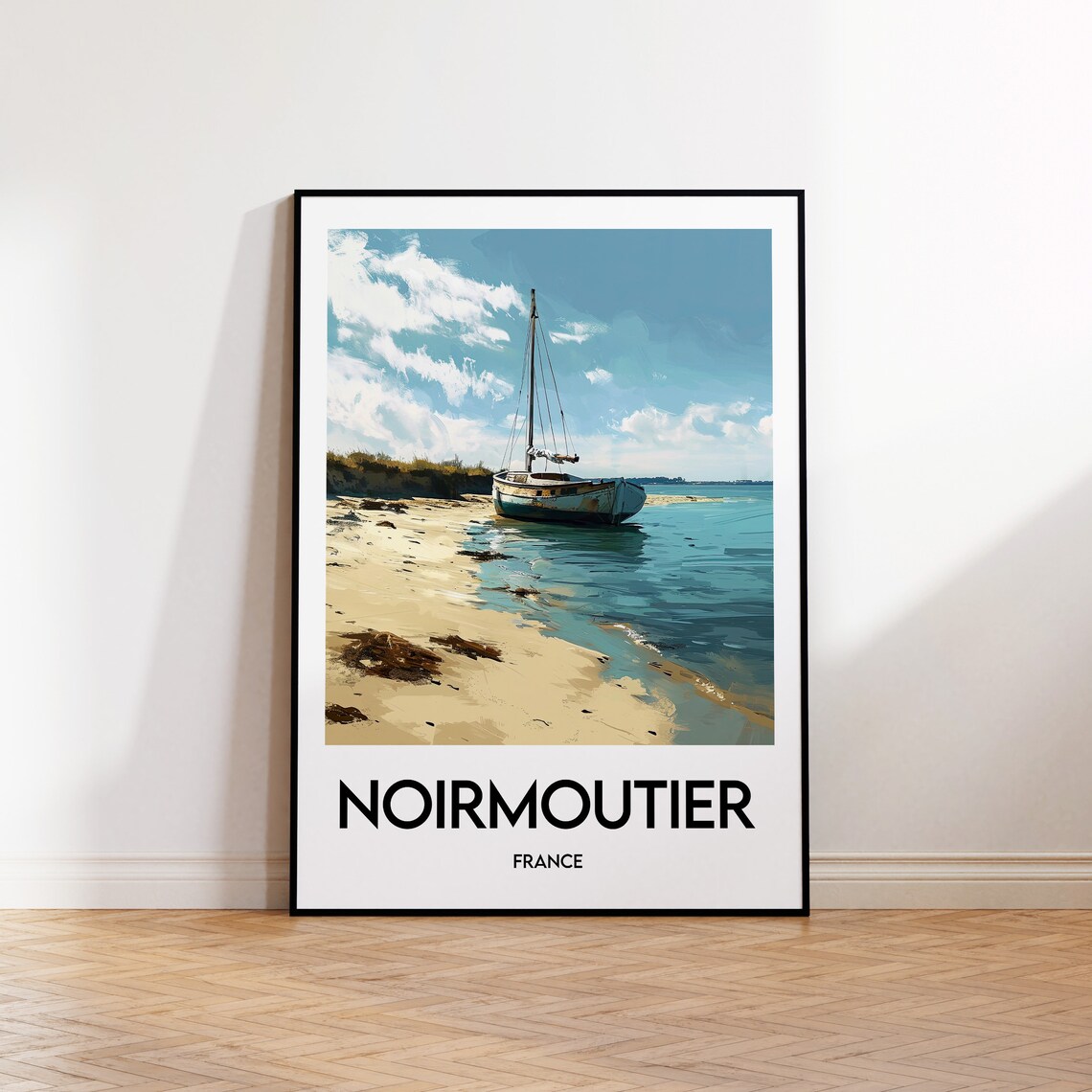 Noirmoutier Vintage France Travel Poster Art Print