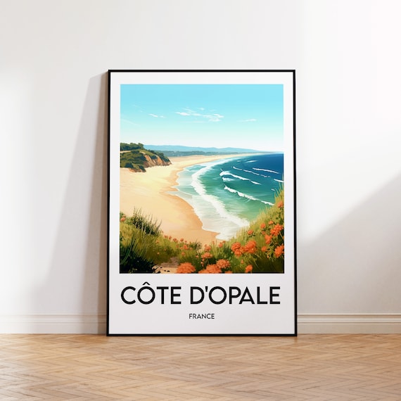 Cte Dopale Poster, France Vintage Travel Art Print