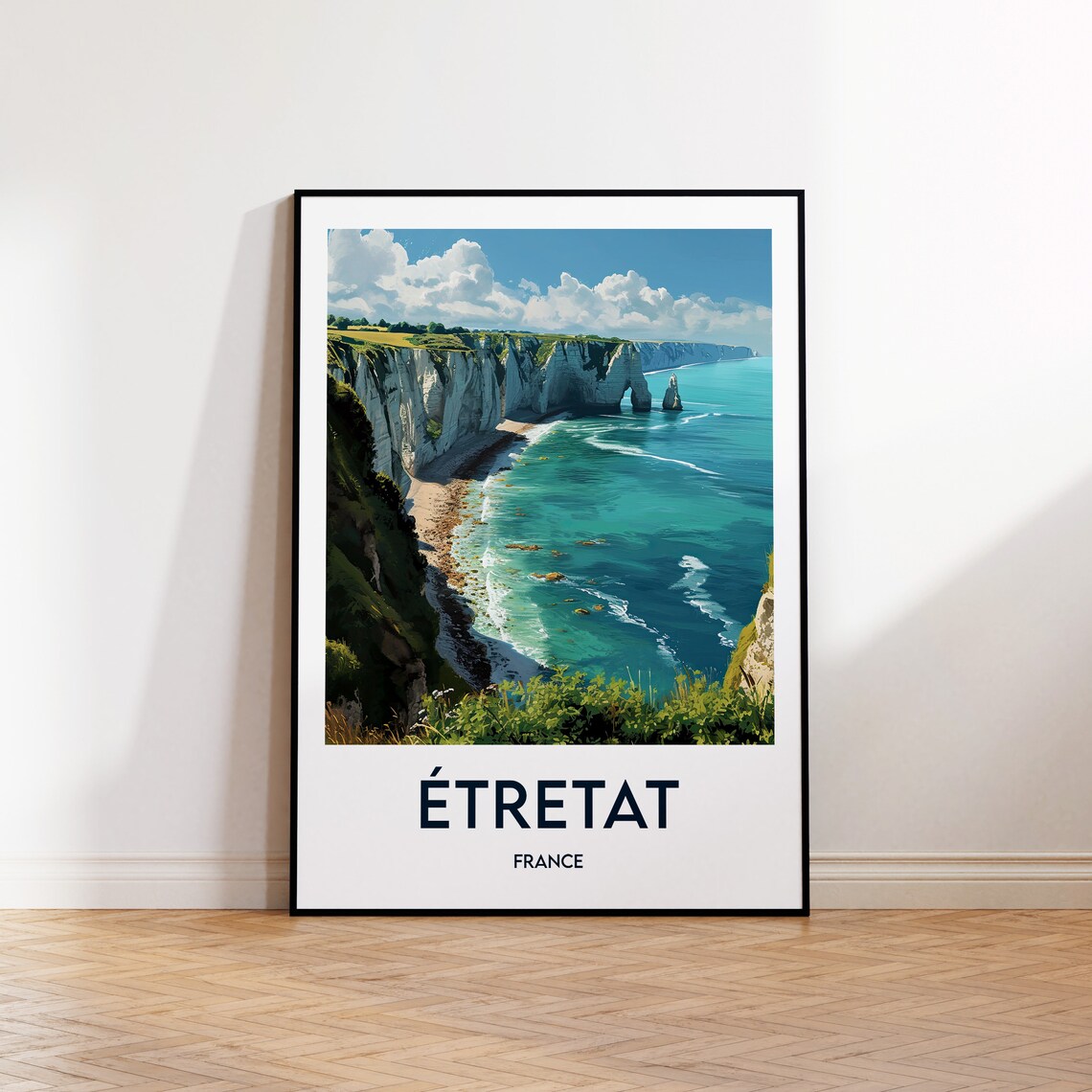 Etretat Vintage France Travel Poster Art Print
