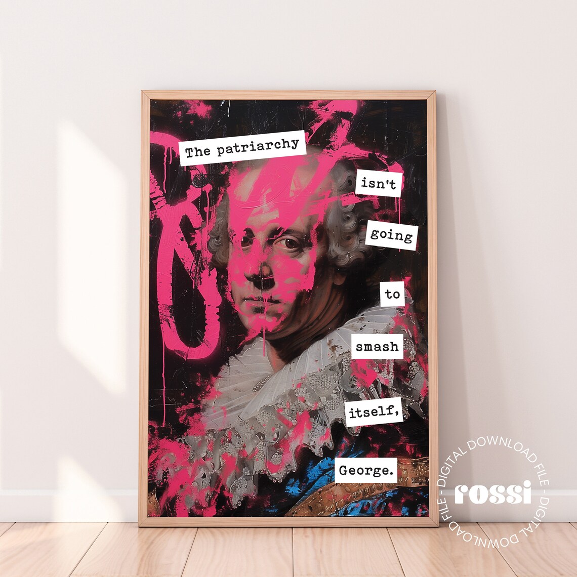 End The Patriarchy Feminist Quote, Maximalist Art