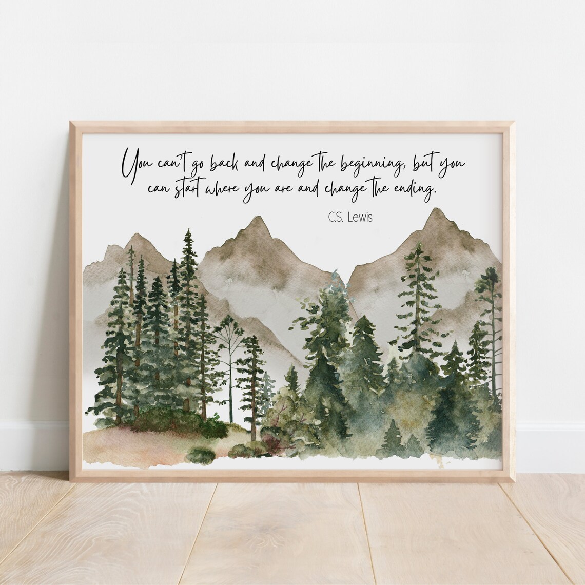 C.S. Lewis Quote Recovery Motivational Art Print