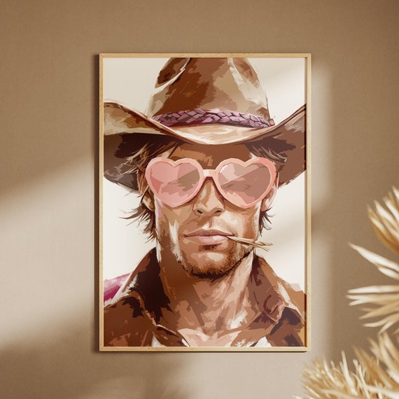 Cowboy Print Coquette Poster Rodeo Poster Preppy Western Wall Art Cowboy Hat Print Western Poster Cowboy Wall Art