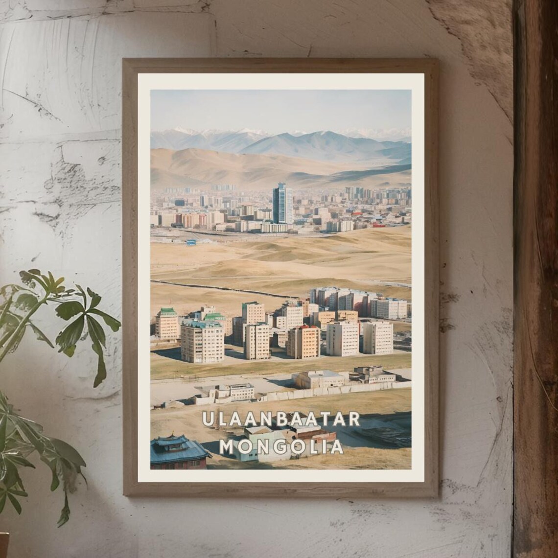 Ulaanbaatar Mongolia, Cityscape Mountain Decor